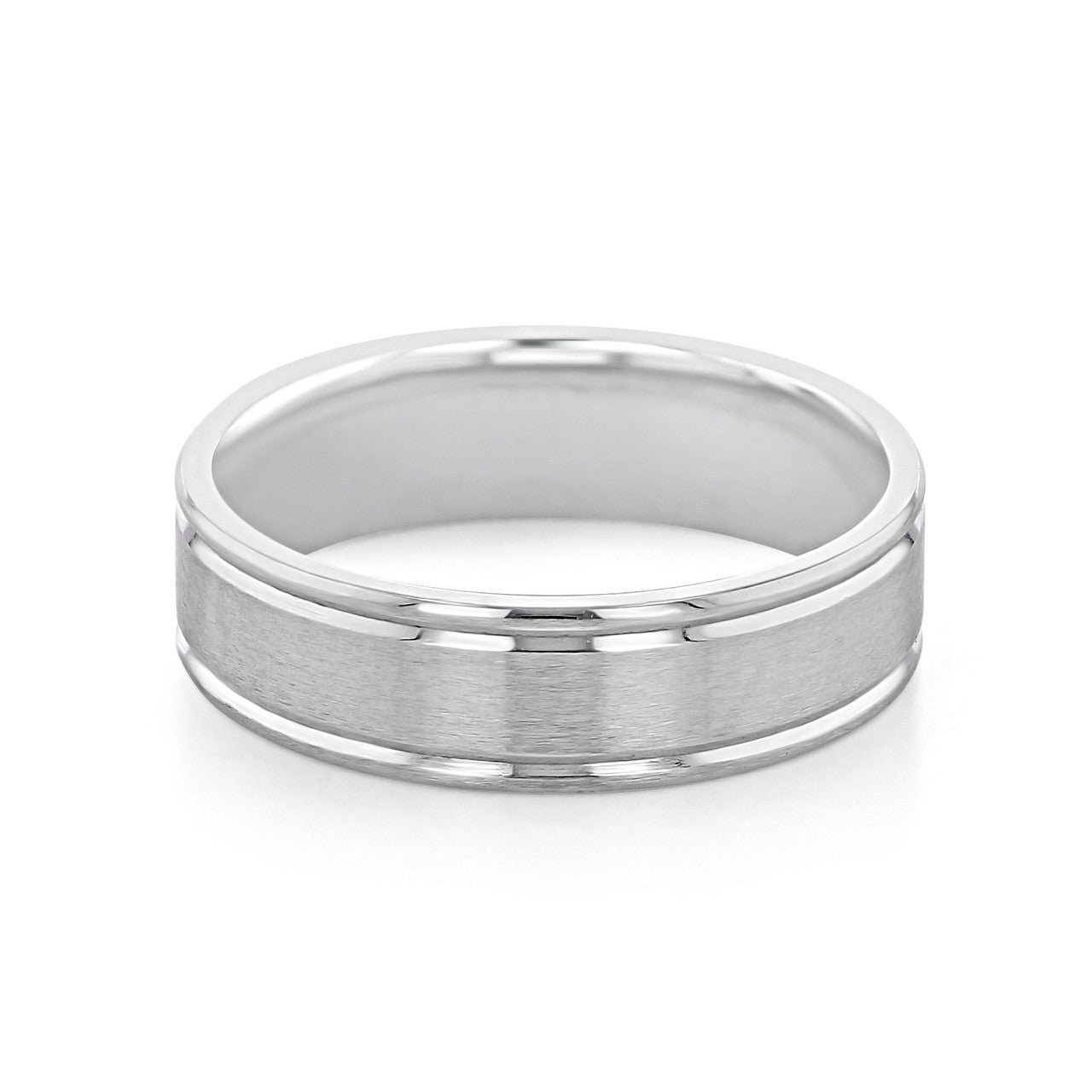 Brushed Finish Classic Men's Wedding Band - crownmoissanite