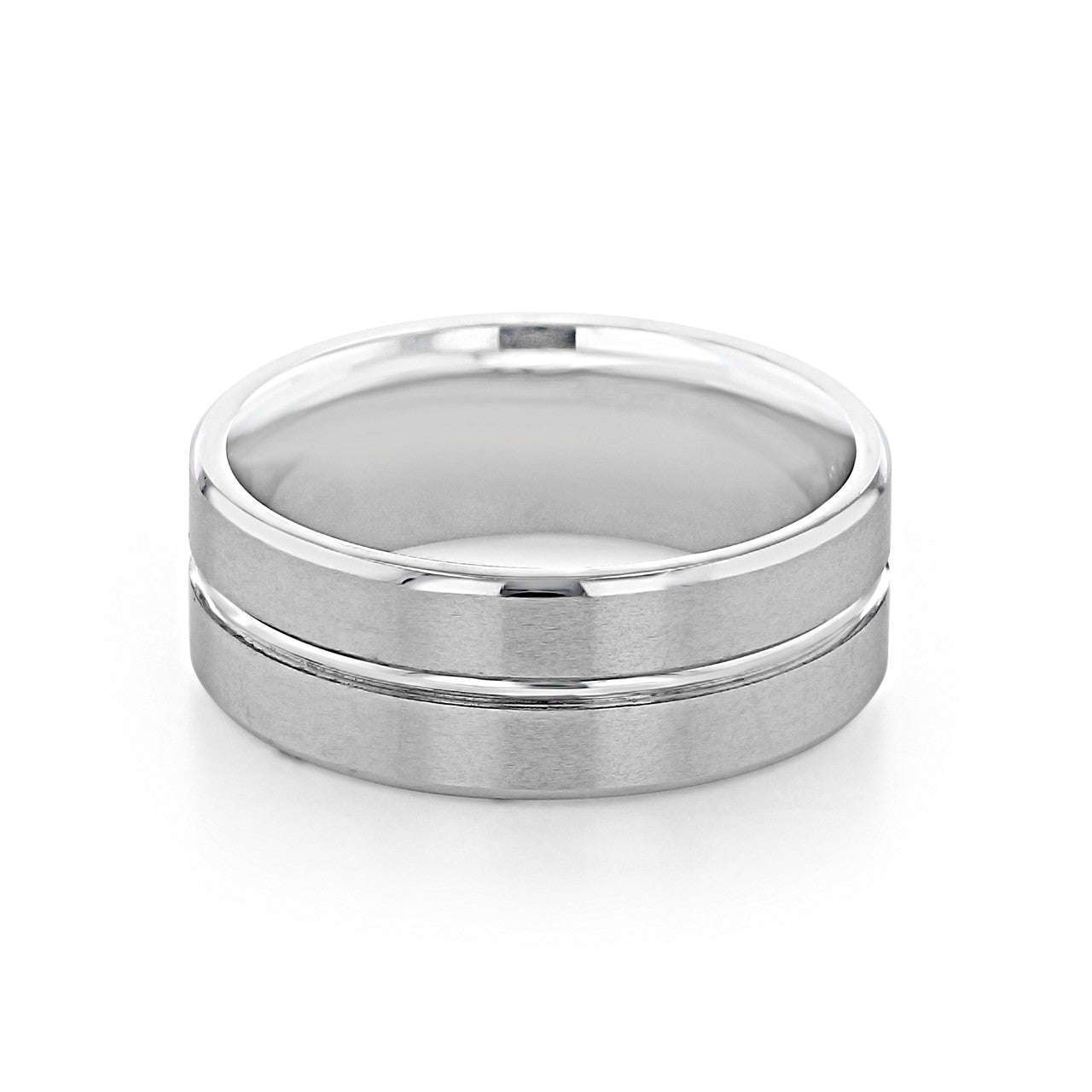 Men's Brushed Finish Classic Wedding Band - crownmoissanite