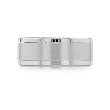 Brushed Finish Classic Wedding Band for Men - crownmoissanite