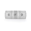 Brushed Finish Men's Round Stones Wedding Band - crownmoissanite