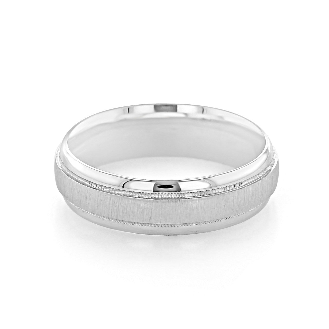 Sandpaper Finish Classic Men's Wedding Band - crownmoissanite