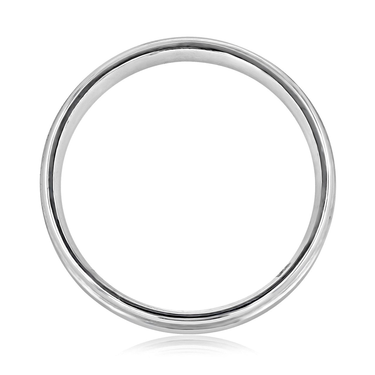 Satin-Finish White Gold Classic Men's Band - crownmoissanite