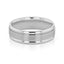 Satin-Finish White Gold Classic Men's Band - crownmoissanite