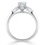 1.0 CT Pear Cut Moissanite Three Stone Engagement Ring - crownmoissanite