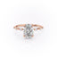 2.72 CT Oval Cut Solitaire Dainty Pave Moissanite Engagement Ring - crownmoissanite