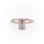 2.10 CT Emerald Cut Solitaire Dainty Style Moissanite Engagement Ring - crownmoissanite