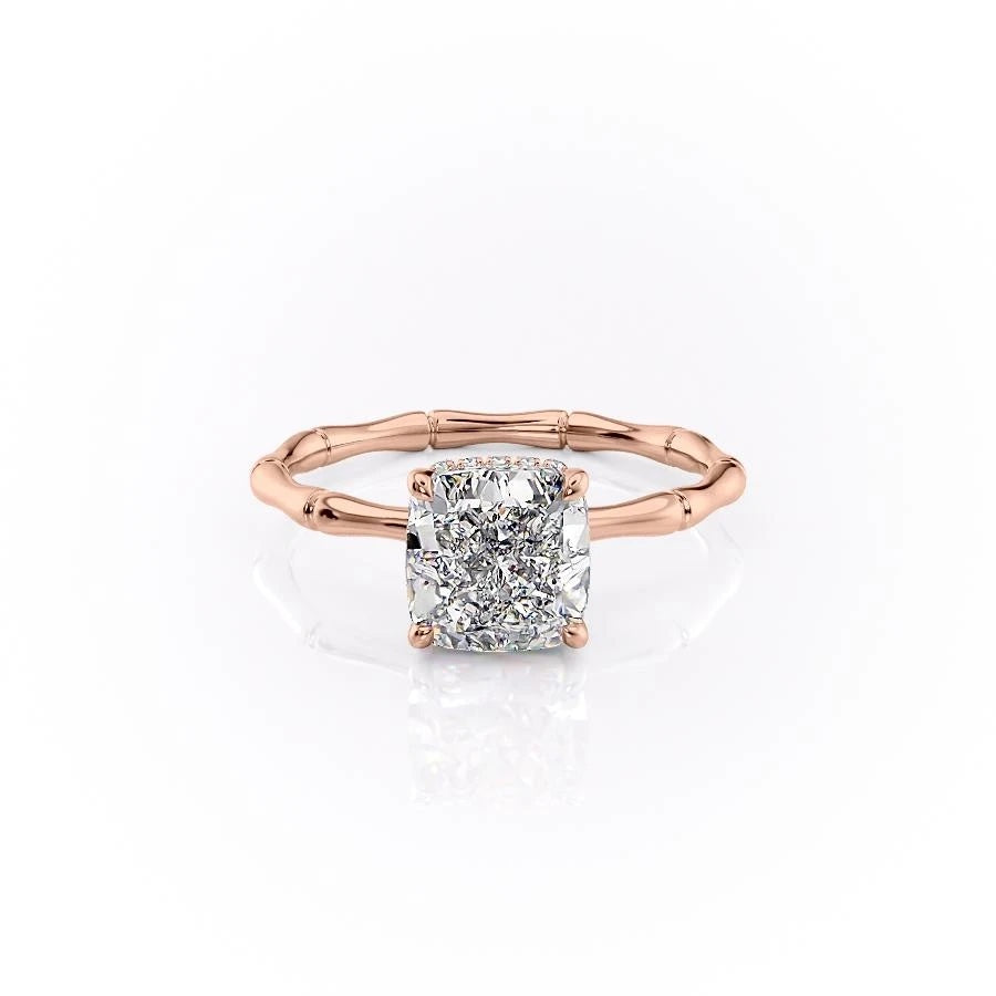 2.15 CT Cushion Cut Solitaire Style Moissanite Engagement Ring - crownmoissanite