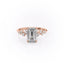2.10 CT Emerald Cut Cluster Moissanite Engagement Ring - crownmoissanite