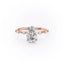 2.10 CT Oval Cut Solitaire Dainty Pave Moissanite Engagement Ring - crownmoissanite