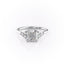 2.15 CT Cushion Cut Cluster Style Moissanite Engagement Ring - crownmoissanite