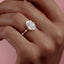2.72 CT Oval Cut Solitaire Dainty Pave Moissanite Engagement Ring - crownmoissanite