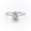 2.72 CT Oval Cut Solitaire Dainty Pave Moissanite Engagement Ring - crownmoissanite