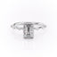 2.10 CT Emerald Cut Solitaire Dainty Style Moissanite Engagement Ring - crownmoissanite