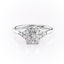 2.0 CT Radiant Shaped Moissanite Cluster Engagement Ring - crownmoissanite