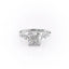 2.54 CT Cushion Cut Cluster Moissanite Engagement Ring - crownmoissanite