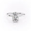 2.10 CT Oval Shaped Moissanite Hidden Halo Engagement Ring - crownmoissanite