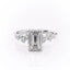 2.10 CT Emerald Cut Cluster Moissanite Engagement Ring - crownmoissanite