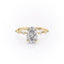 2.72 CT Oval Cut Solitaire Dainty Pave Moissanite Engagement Ring - crownmoissanite