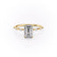2.10 CT Emerald Cut Solitaire Dainty Style Moissanite Engagement Ring - crownmoissanite