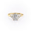 2.0 CT Radiant Shaped Moissanite Cluster Engagement Ring - crownmoissanite