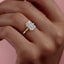 2.10 CT Emerald Cut Solitaire Hidden Halo Setting Moissanite Engagement Ring - crownmoissanite