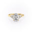 2.10 CT Oval Cut Cluster Moissanite Engagement Ring - crownmoissanite