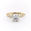 1.60 CT Round Cut Cluster Style Moissanite Engagement Ring - crownmoissanite