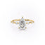 2.0 CT Pear Shaped Moissanite Solitaire Engagement Ring - crownmoissanite