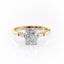2.0 CT Radiant Shaped Moissanite Three Stones Engagement Ring - crownmoissanite