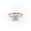 2.54 CT Cushion Cut Three Stones Moissanite Engagement Ring - crownmoissanite