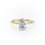 2.10 CT Oval Shaped Moissanite Dainty Engagement Ring - crownmoissanite