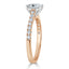 0.75 CT Radiant Cut Solitaire Pave Setting Engagement Ring - crownmoissanite