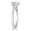 1.0 CT Pear Shaped Moissanite Three Stones Engagement Ring - crownmoissanite