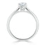 0.75 CT Radiant Cut Solitaire Hidden Halo/ Pave Setting Moissanite Engagement Ring - crownmoissanite
