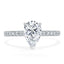 1.33 CT Pear Shaped Moissanite Solitaire Engagement Ring - crownmoissanite