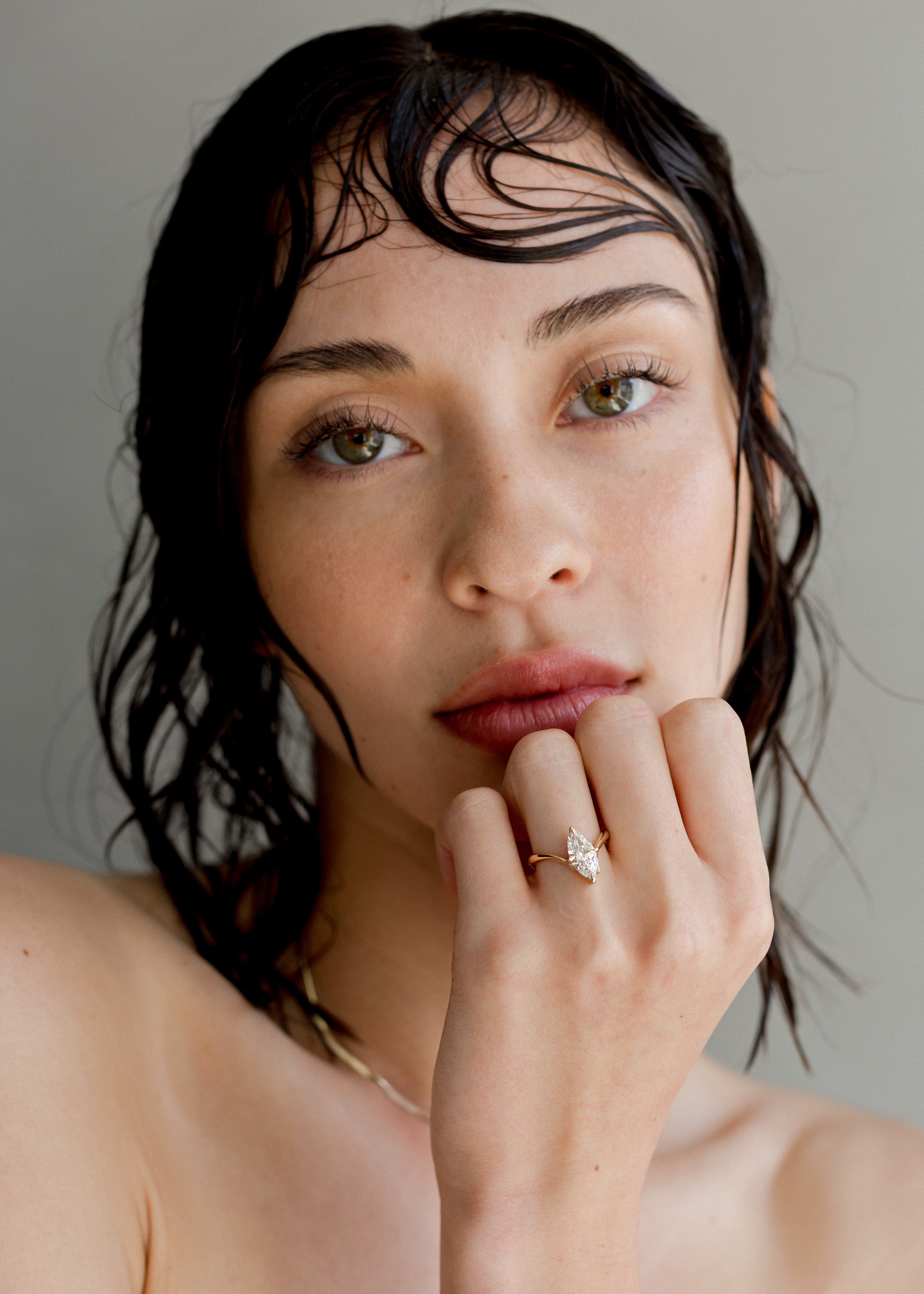 1.25 - 3.0 CT Marquise Shaped Moissanite Soliatire Style Engagement Ring