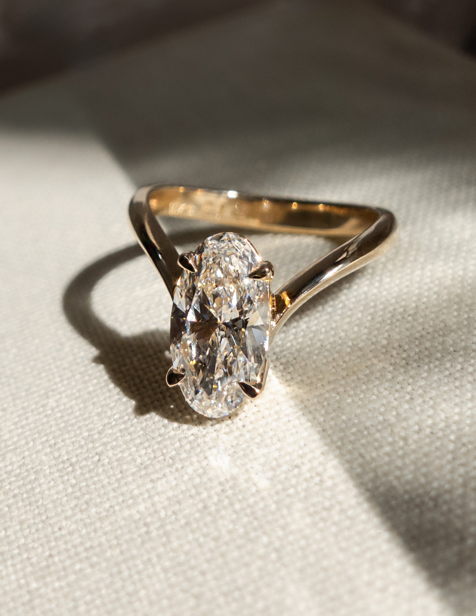1.0 - 3.0 CT Oval Shaped Moissanite Solitaire Style Engagement Ring