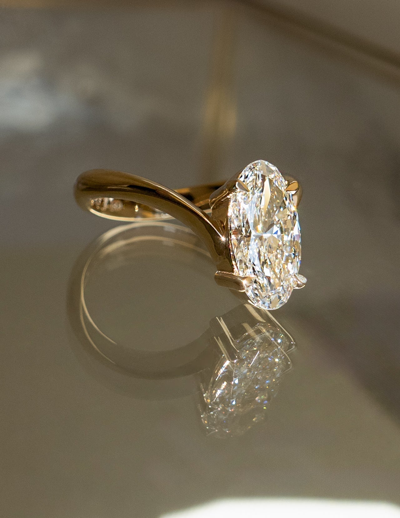 1.0 - 3.0 CT Oval Shaped Moissanite Solitaire Style Engagement Ring