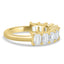 2.50 TCW emerald cut moissanite half eternity wedding band – bold and sophisticated gold ring with step-cut brilliance, perfect for statement bridal or stacking wear.