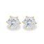 2.00 CT round cut moissanite earrings in a classic six-prong setting – timeless gold studs offering brilliant sparkle, perfect for bridal elegance or daily sophistication.
