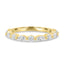 1.15 TCW marquise and round cut moissanite half eternity wedding band – elegant alternating design in polished gold, perfect for bridal stacking or standalone sparkle.