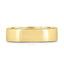 Bold plain cigar-style wedding band with a wide, smooth polished finish – modern unisex gold ring perfect for statement bridal or everyday wear.