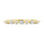 0.41 TCW marquise and round cut moissanite half eternity wedding band – elegant alternating design in polished gold, perfect for stacking or bridal wear.