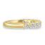 1.00 TCW round cut moissanite half eternity wedding band – classic and sparkling gold band, perfect for bridal wear, stacking, or anniversary gifting.