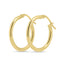 Classic plain hoop earring with a smooth polished finish – minimalist gold design perfect for everyday wear or layering with other earrings.