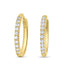 0.30 TCW round cut moissanite huggie hoop earrings – delicate and sparkling gold mini hoops, perfect for everyday elegance or bridal layering.