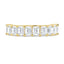 2.50 TCW emerald cut moissanite half eternity wedding band – bold and sophisticated gold ring with step-cut brilliance, perfect for statement bridal or stacking wear.