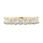 1.57 TCW marquise and round cut moissanite half eternity wedding band – luxurious alternating design set in polished gold, perfect for bold bridal stacking or standalone wear.