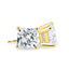2.00 CT princess cut moissanite earrings in a four-prong setting – sleek and modern gold studs offering brilliant sparkle, perfect for elegant bridal or everyday wear