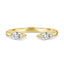0.3 TCW marquise cut moissanite open-style wedding band – sleek and modern design crafted in polished gold, ideal for stacking or matching with engagement rings.